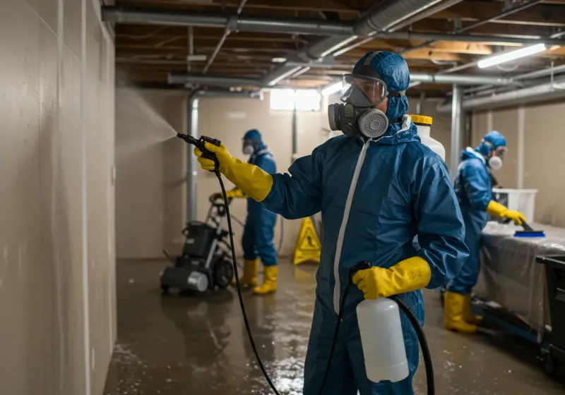 Basement Sanitization and Antimicrobial Treatment process in Shelby, MT